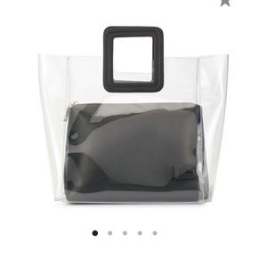 Staud black and clear Shirley bag